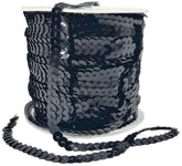 Sequins Chain Rolls (10 Mixed Colors, 1 Meter Each) 6 MM Round Paillettes For Sewing Accessories Garment Ornament Decorative Embellishments